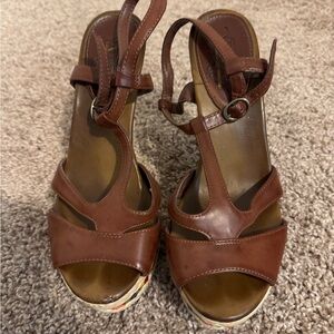 Unlisted Brown Platform Espadrille Sandals